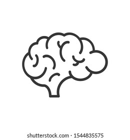 Brain Icon Vector Illustration. Logo Template.
