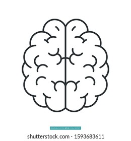 brain icon vector illustration logo template for many purpose. Isolated on white background.