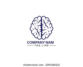 Brain Icon Vector Illustration Logo Template