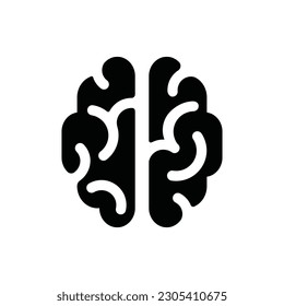 Brain Icon Vector Illustration. Logo Template