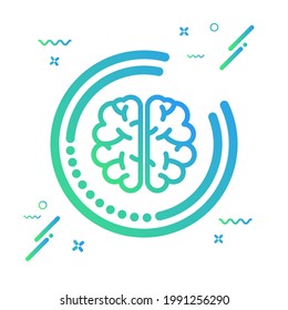 Brain icon vector illustration - modern design