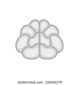 Brain Icon. Vector Illustration on White Background