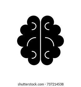 brain  icon, vector illustration, sign on isolated background