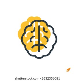 brain icon vector illustration. brain symbol isolated on white background
