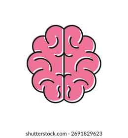 brain icon vector illustration. brain symbol isolated on white background