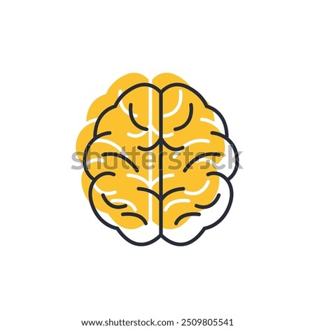 brain icon vector illustration. brain symbol isolated on white background