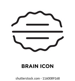 Brain icon vector isolated on white background, Brain transparent sign , line symbol or linear element design in outline style