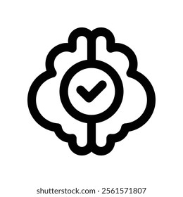 brain icon. vector line icon for your website, mobile, presentation, and logo design.