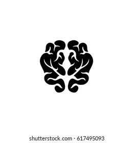 Brain icon. Vector logo illustration isolated sign symbol