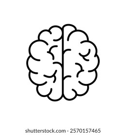 Brain icon Vector logo set flat