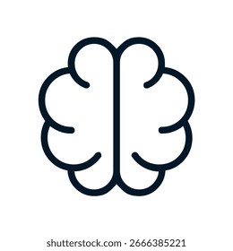 Icono del cerebro, signo del logotipo del Vector, ilustración, forma, diseño, icono de la interfaz de usuario de UX, eps editable