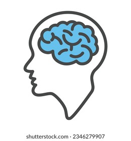 Brain icon vector on trendy style for design and print