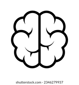Vector de iconos cerebrales sobre el estilo de moda para el diseño y la impresión