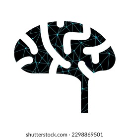 brain icon vector on white