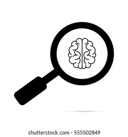 Brain icon Vector. Search icon vector.