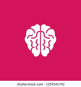 brain icon vector. brain sign on pink background. brain icon for web and app