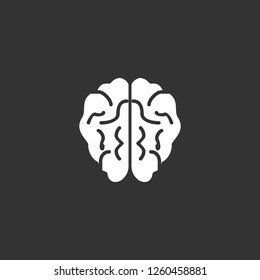 brain icon vector. brain sign on black background. brain icon for web and app