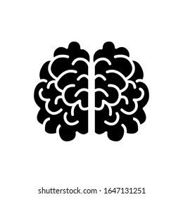 Símbolo y símbolo del vector de icono del cerebro en diseño moderno
