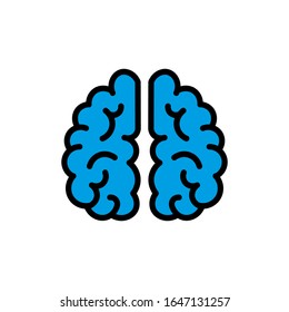 Símbolo y símbolo del vector de icono del cerebro en diseño moderno