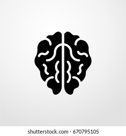 brain icon. vector sign symbol on white background