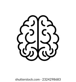 Brain icon vector. Simple brain sign in modern design vector illustration on white background..eps