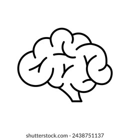 Brain icon vector strock illustration