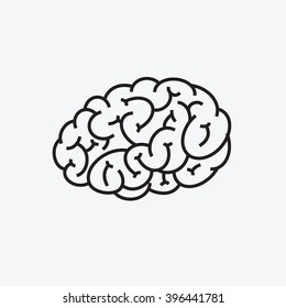 Brain icon. Vector stylized illustration