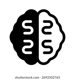 Brain Icon Vector Symbol Design Illustration