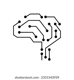Brain icon vector. Think illustration sign. Creative thinking symbol. Thoughts logo.