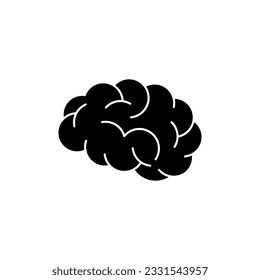 Brain icon vector. Think illustration sign. Creative thinking symbol. Thoughts logo.