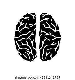 Brain icon vector. Think illustration sign. Creative thinking symbol. Thoughts logo.