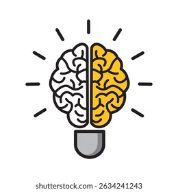 Brain icon vector in trendy style for design and print
