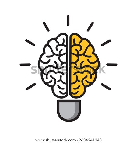 Brain icon vector in trendy style for design and print