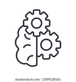 Brain icon. vector.Editable stroke.linear style sign for use web design,logo.Symbol illustration.