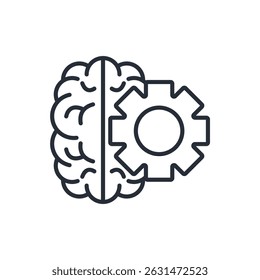 brain icon. vector.Editable stroke.linear style sign for use web design,logo.Symbol illustration.