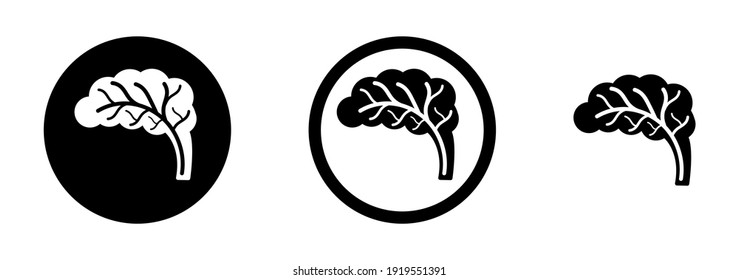 Brain icon for web and apps. Vector illustration