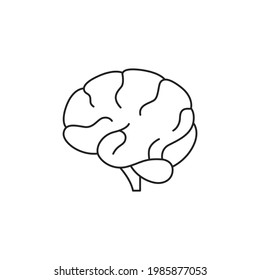 Brain icon for web design, menu, app, poster, ads, postcard and magazine