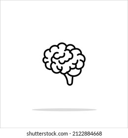 brain icon, web and mobile, vector graphics, linear pattern on a white background, eps 10.