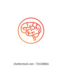 Brain icon.gradient illustration isolated vector sign symbol