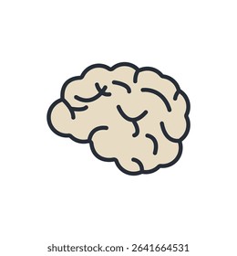 brain icons isolated on White Background. Flat style design