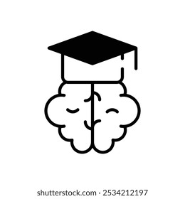 Conjunto de iconos de cerebro cinco diferentes estilos de Vector ilustración de stock