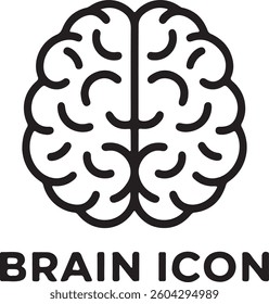 Brain icons set vector on a white background.