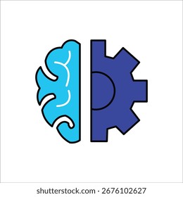 brain icons. simple colored vector illustration