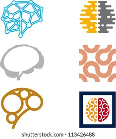 Brain Icons. Vector Art.