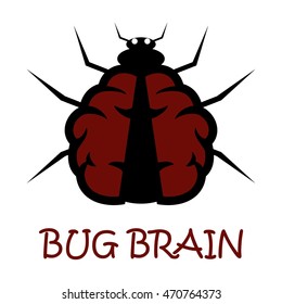 Brain and idea creative thinking concept logo template.