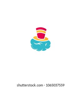 Brain idea design, badges, symbol, concept and logo