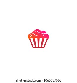 Brain idea design, badges, symbol, concept and logo