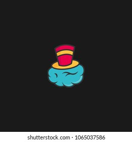 Brain idea design, badges, symbol, concept and logo