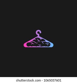 Brain idea design, badges, symbol, concept and logo