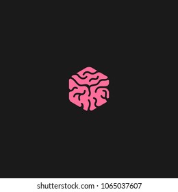 Brain idea design, badges, symbol, concept and logo